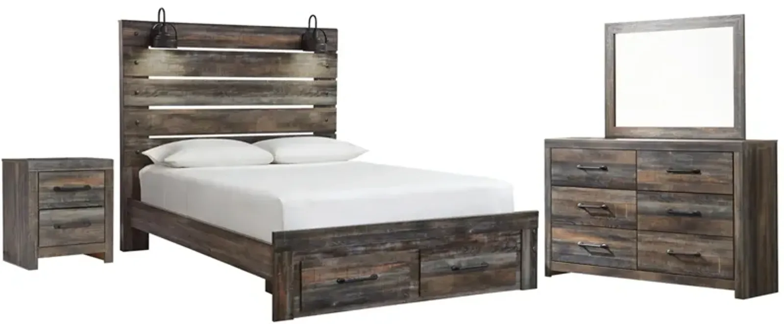 Luna 4-pc. Panel Bedroom Set w/Storage