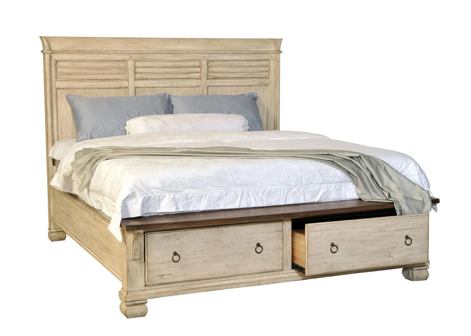 Belmont Storage Bed in Antique Linen by Napa Furniture Design