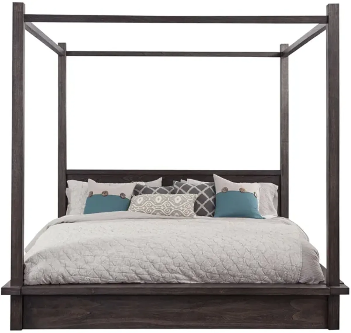 Serriene Canopy Bed in Sandblasted Medium Mindi Finish by Avalon Furniture