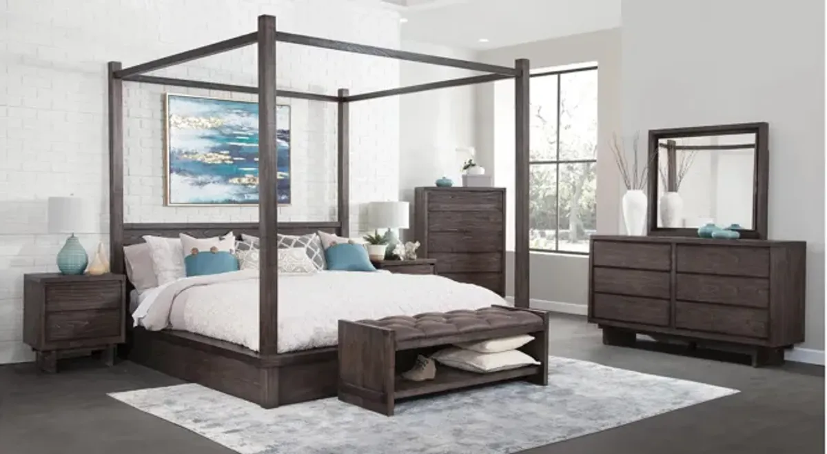 Serriene Canopy Bed