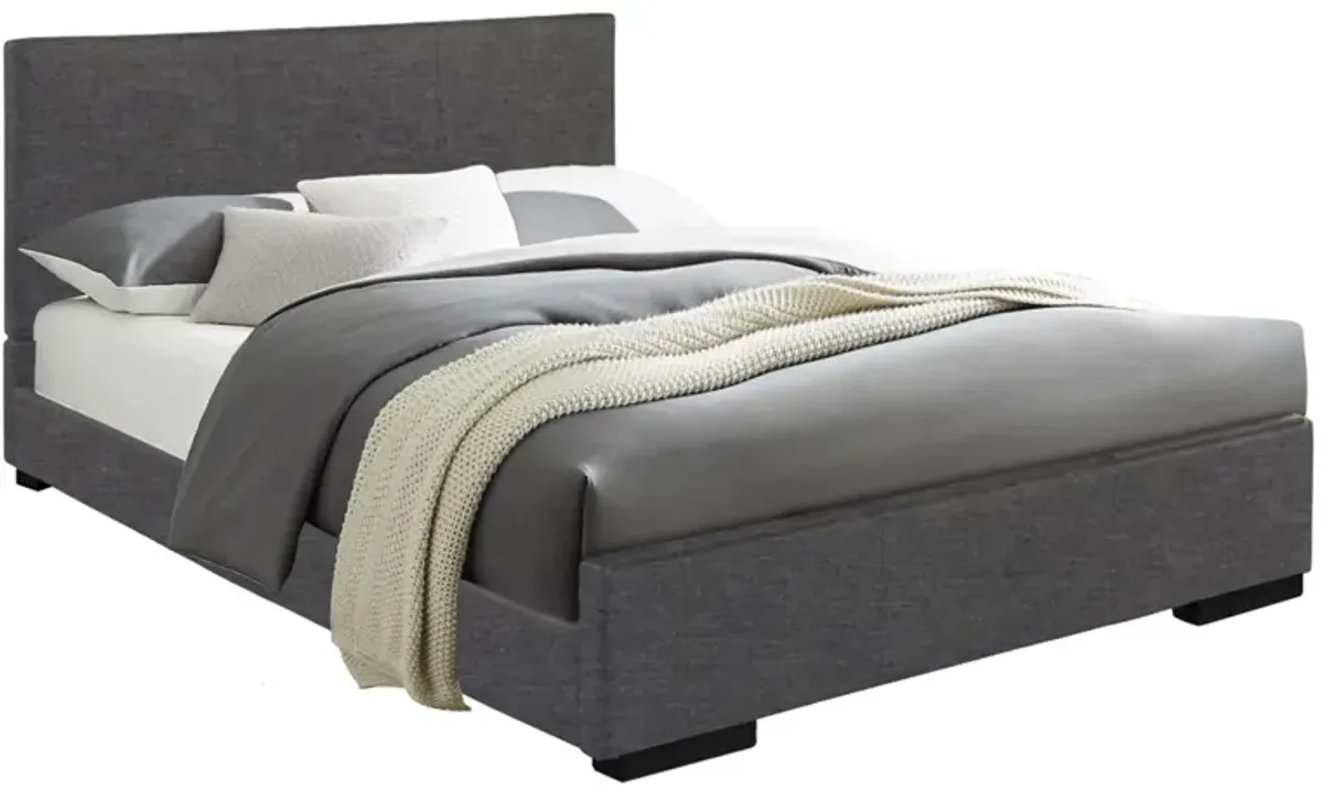 Abbey Platform Bed in Gray by CAMDEN ISLE