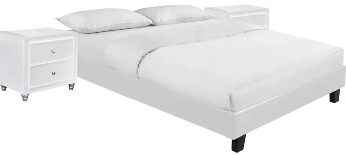 Acton Platform Bed with 2 Nightstands