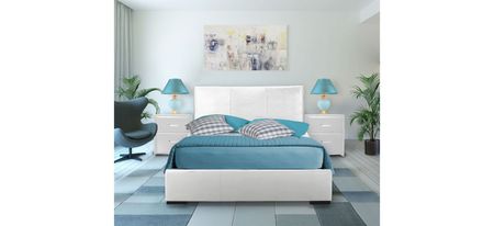 Hindes Platform Bed in White by CAMDEN ISLE