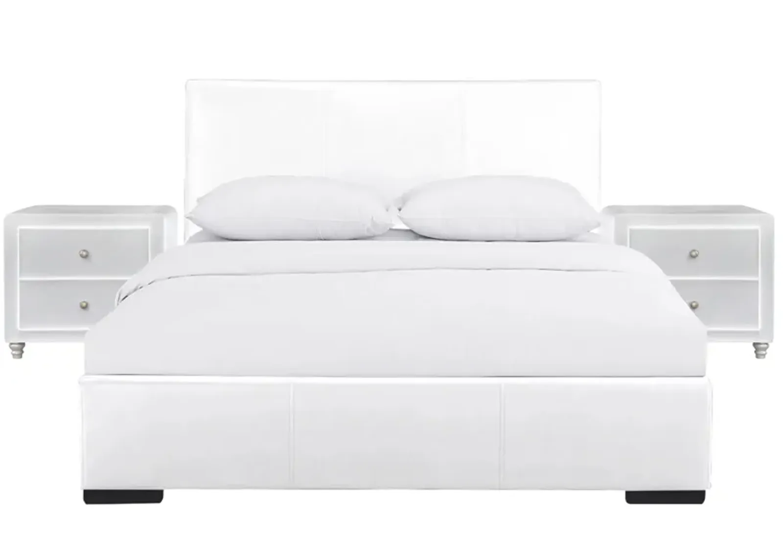 Hindes Platform Bed with 2 Nightstands