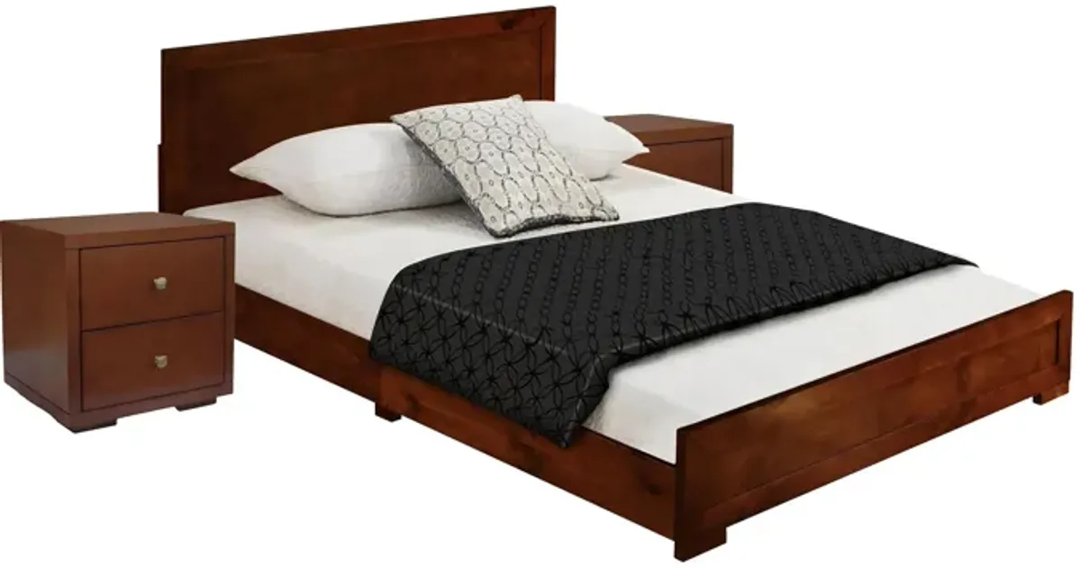 Trent Platform Bed with 2 Nightstands