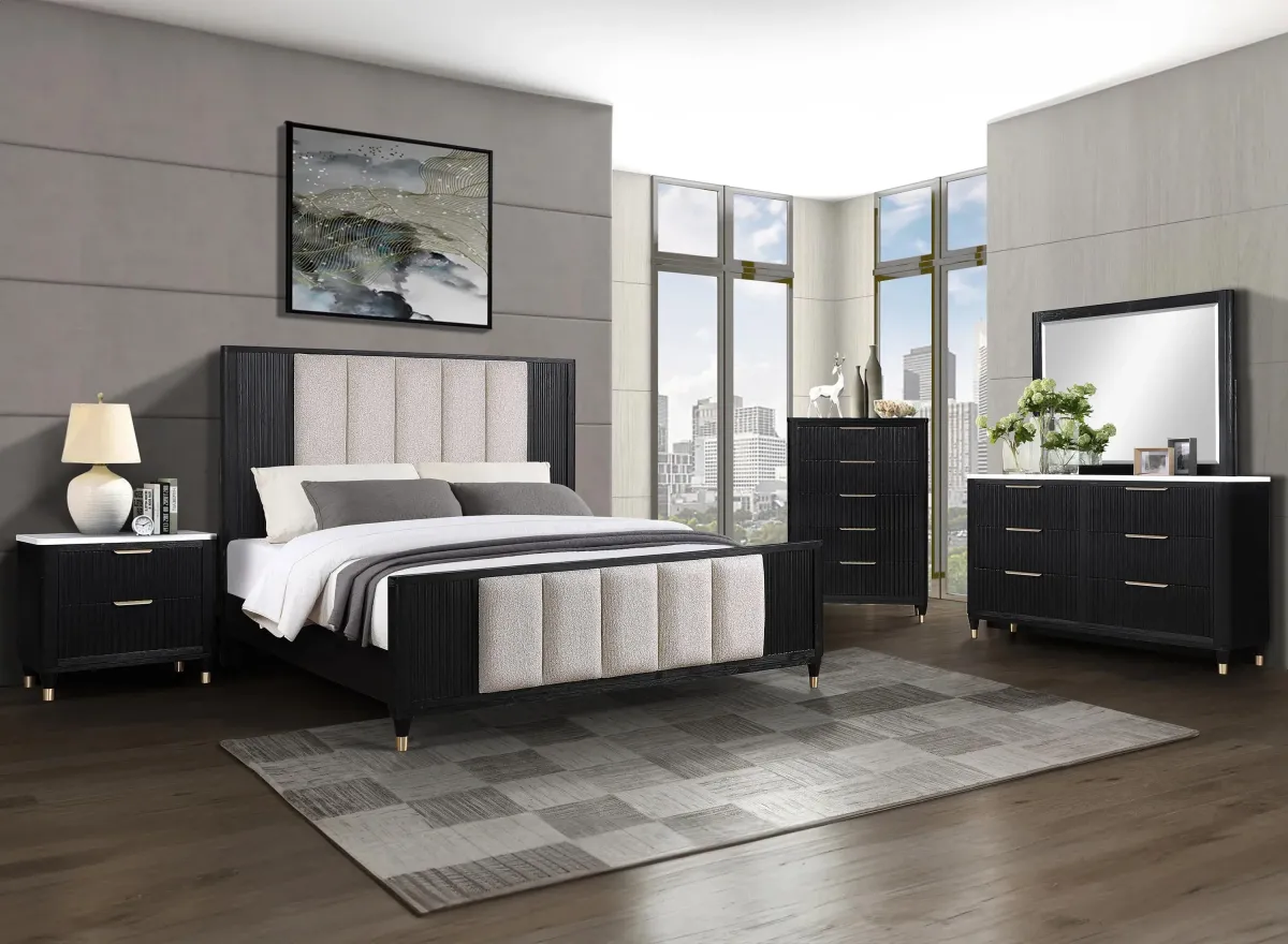 Kara 5pc. Bedroom Set in Black by Crown Mark