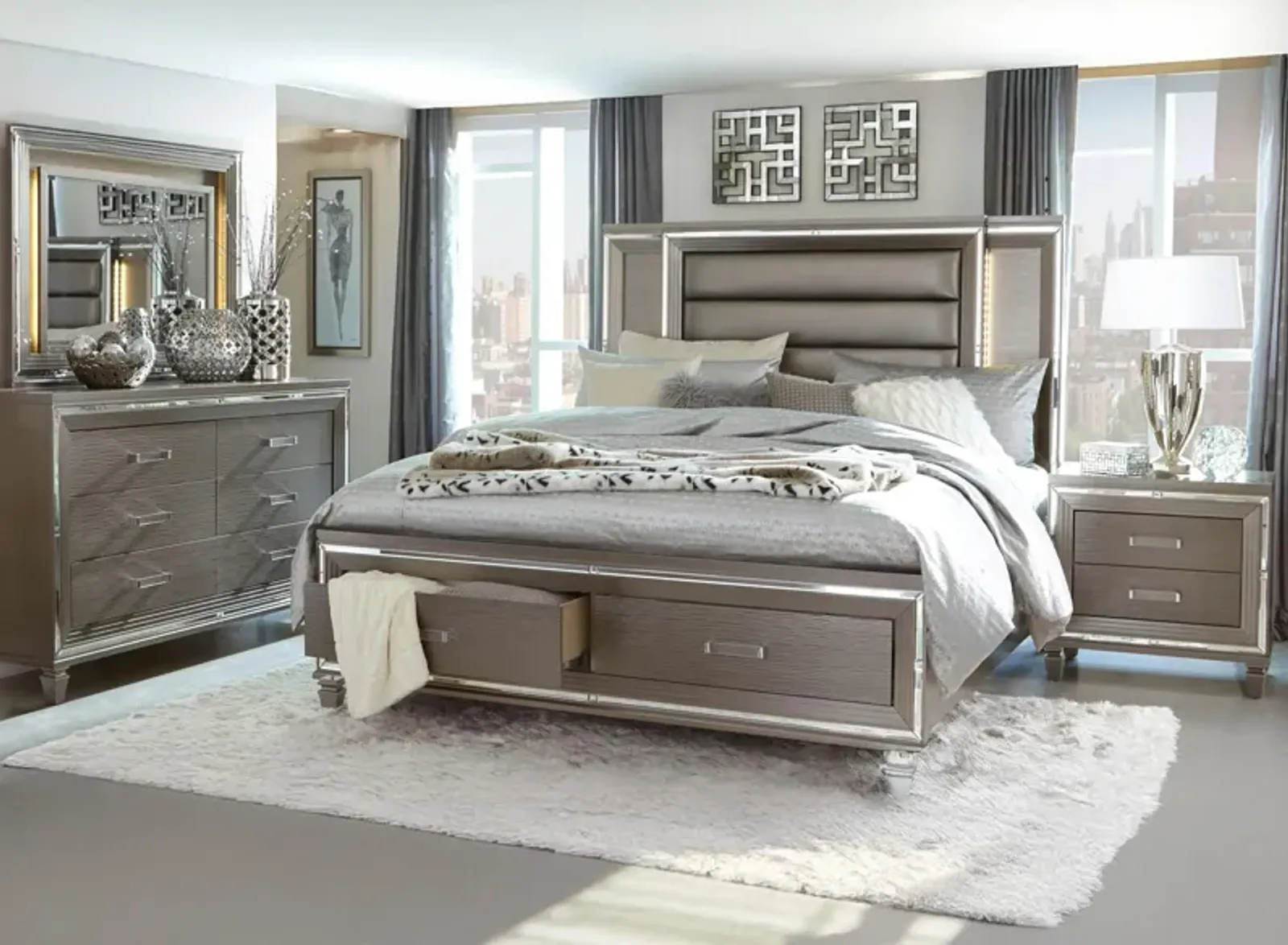 Selena 4-pc. Platform Bedroom Set with Storage