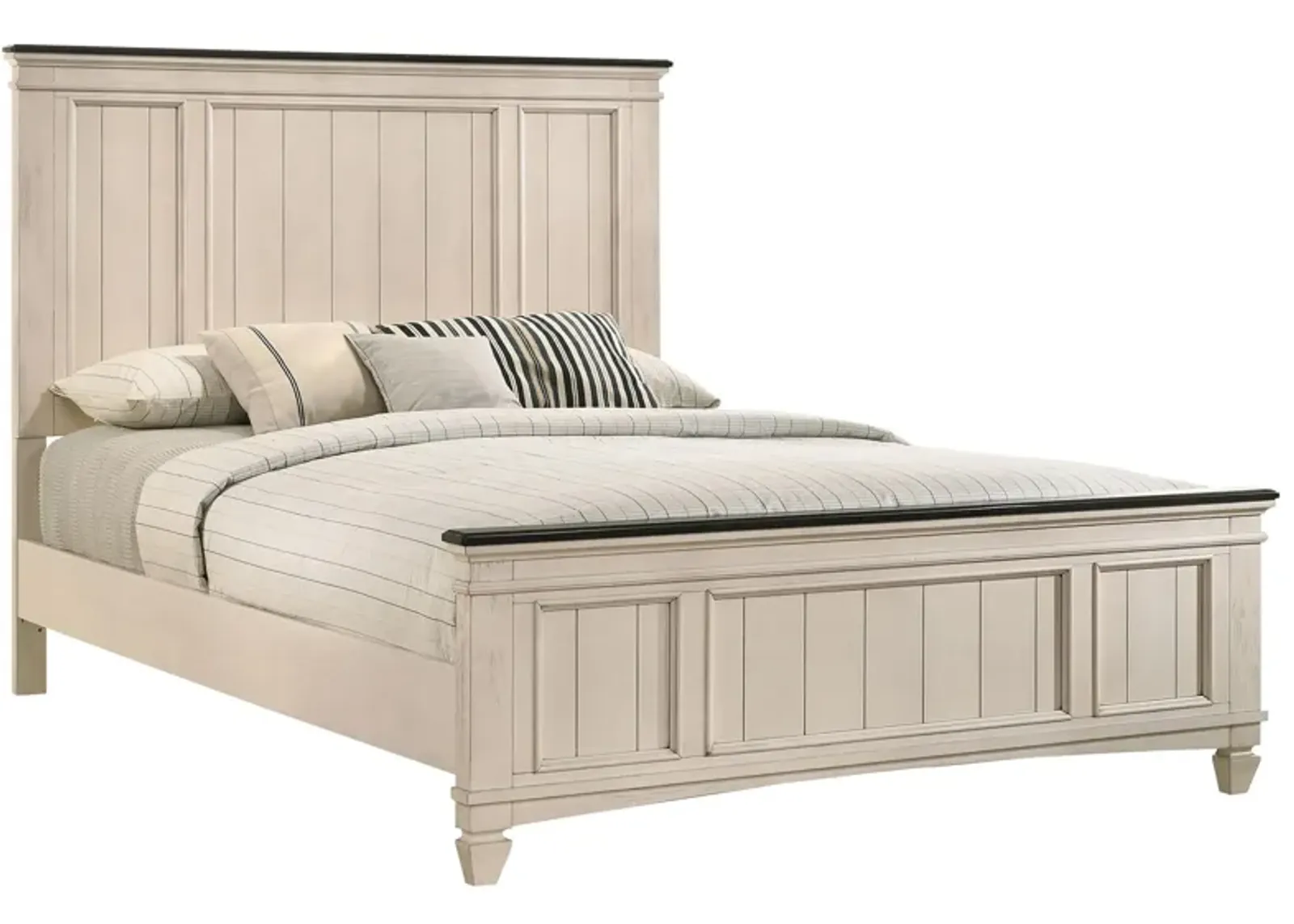 Sawyer Bed in Antique White and Brown by Crown Mark