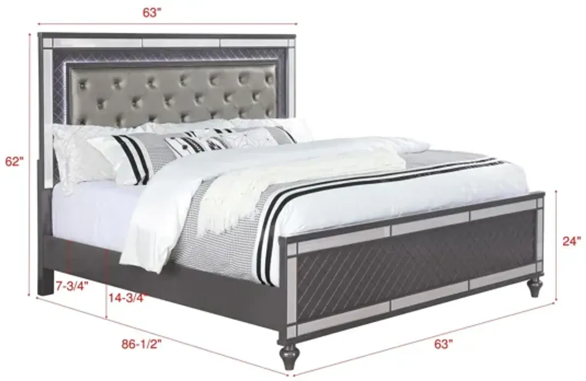 Refina Upholstered Panel Bed