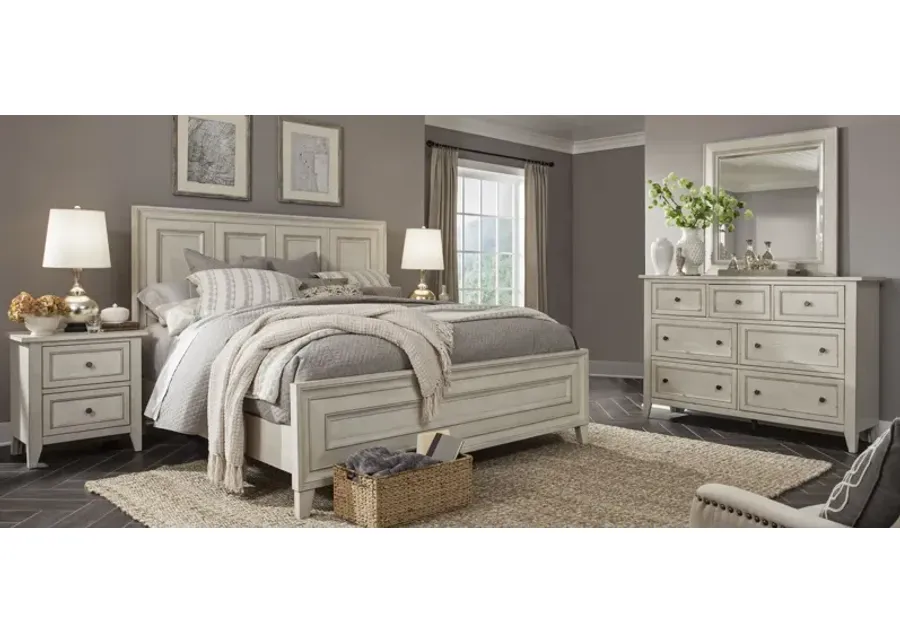 Raelynn 4-pc. Bedroom Set in Weathered White by Magnussen Home