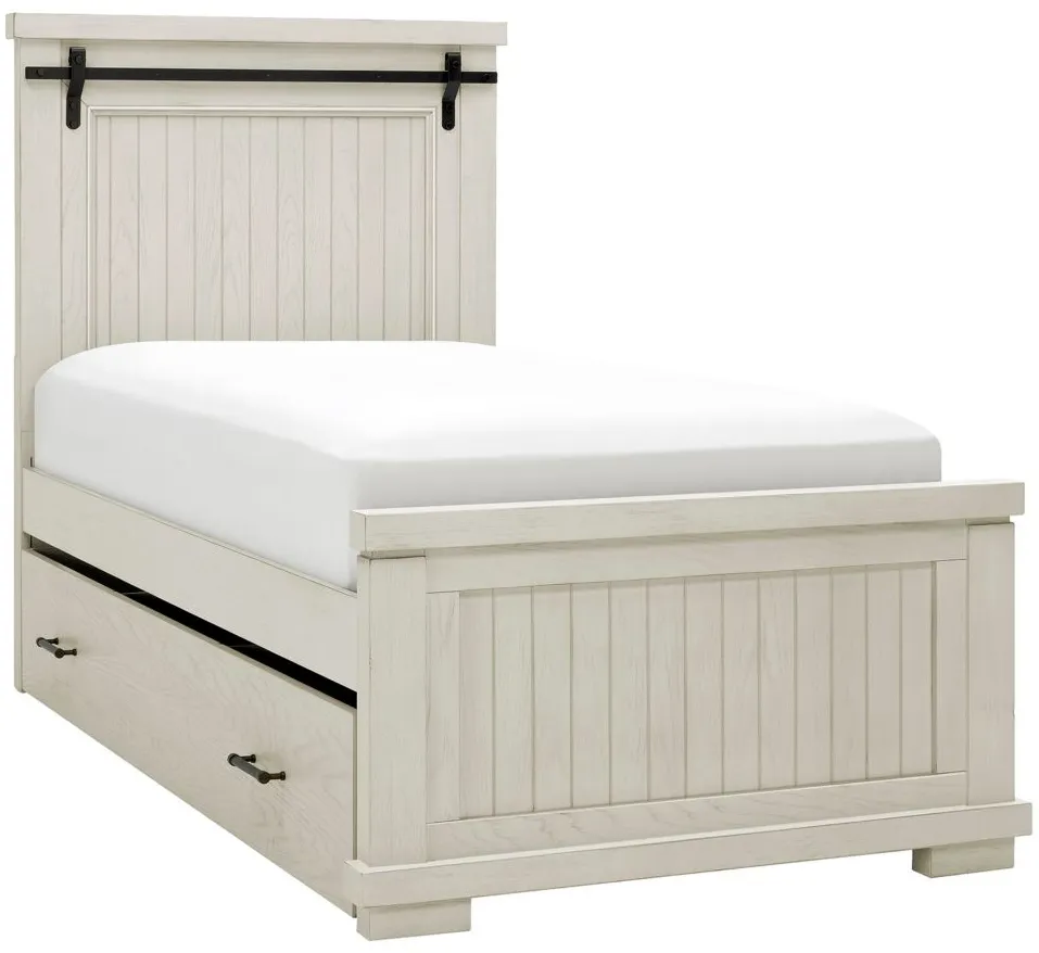 Bexley Panel Bed w/ Trundle in White by Davis Intl.