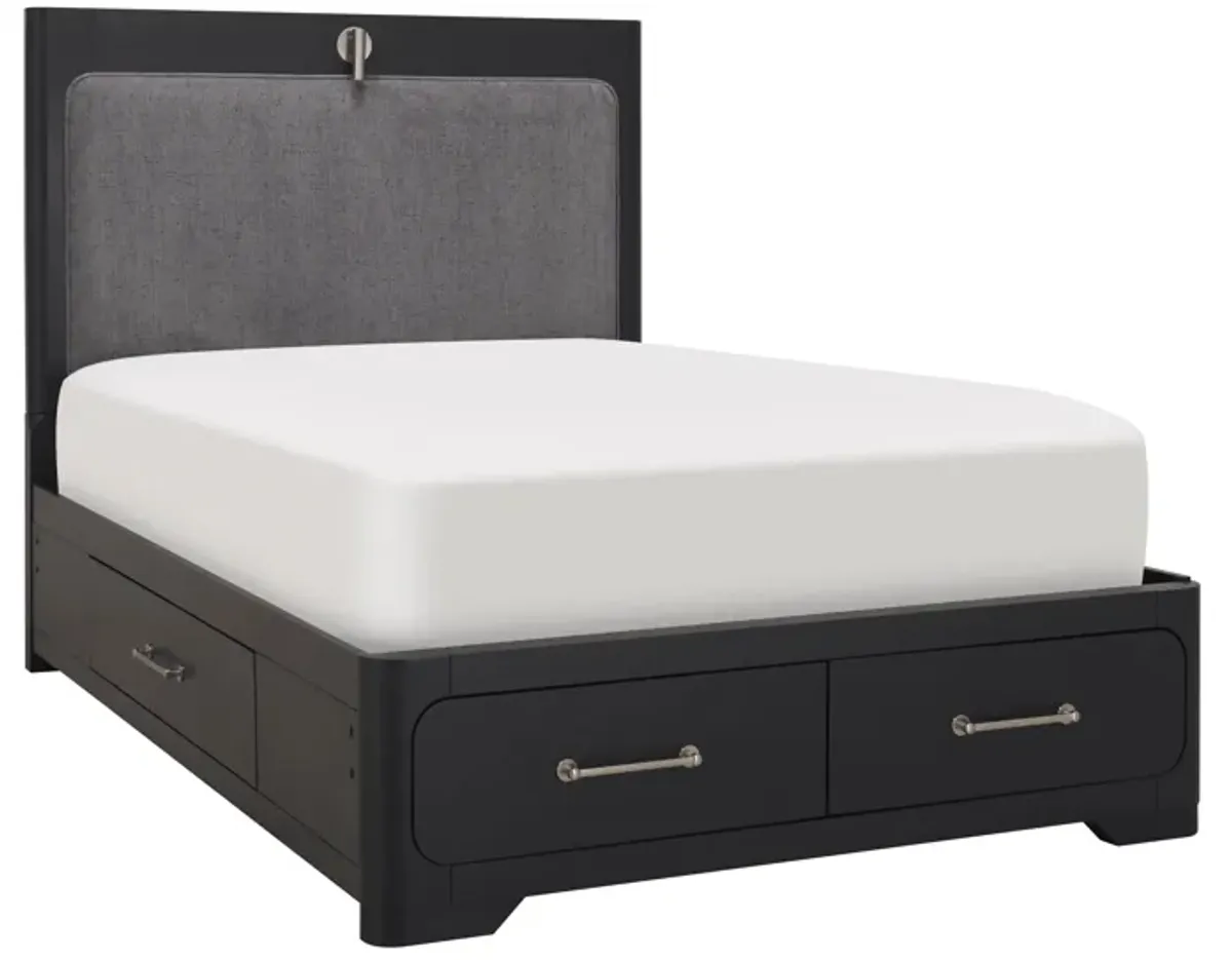 Palmer Lake Full Storage Bed in Black by Najarian