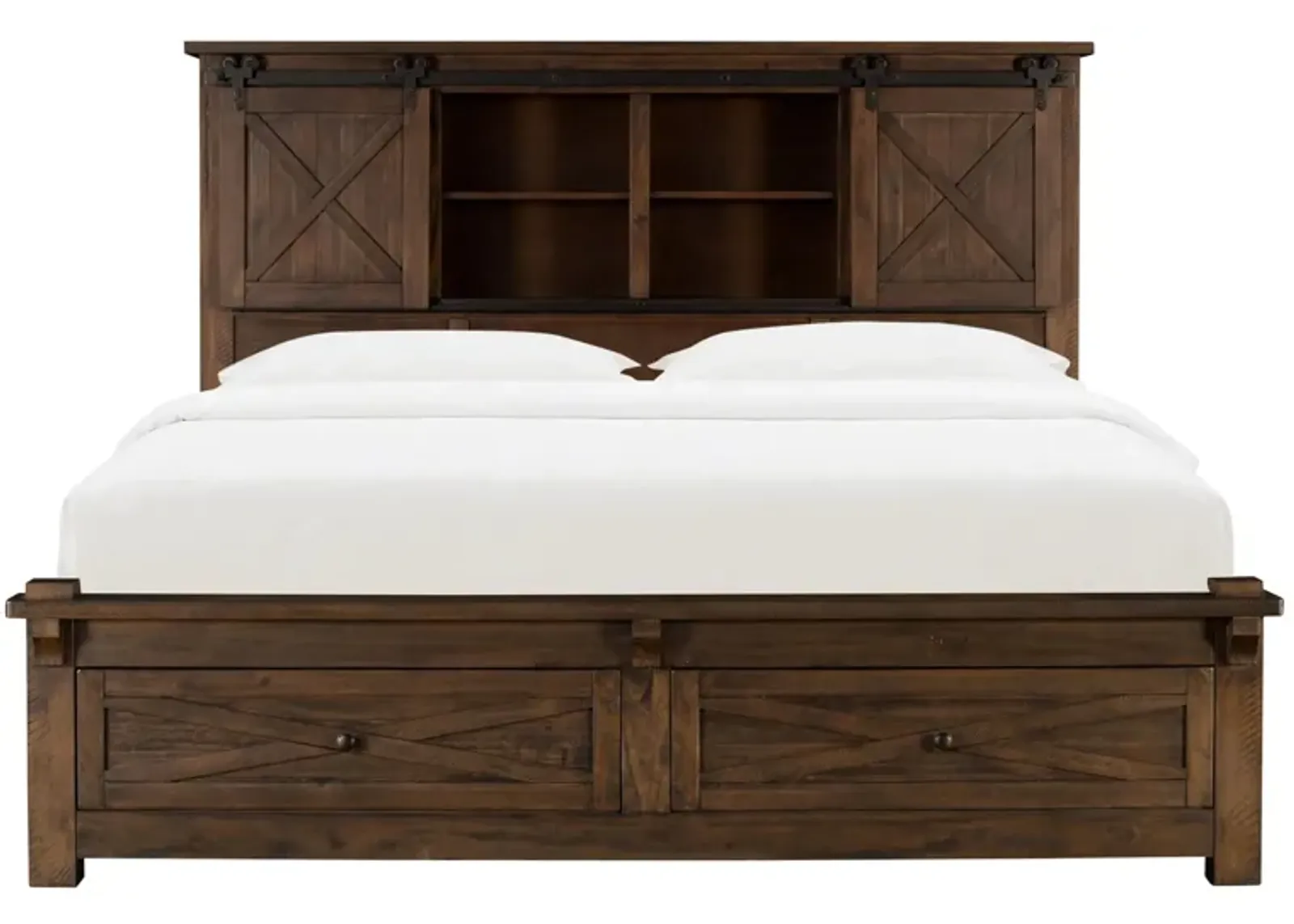 Sun Valley Storage Bed in Rustic Timber by A-America