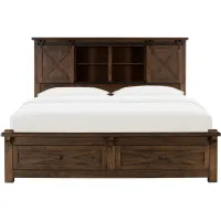 Sun Valley Storage Bed in Rustic Timber by A-America