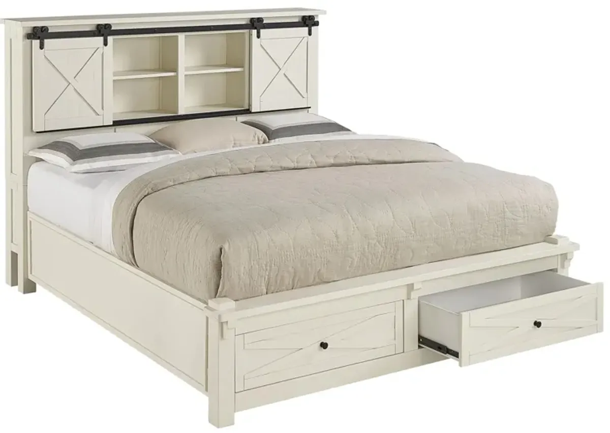 Sun Valley Storage Bed in White by A-America