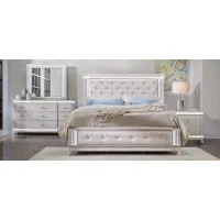 Carmelita 4-pc. Bedroom Set in White by Davis Intl.