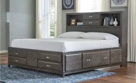 Caitbrook Queen Storage Bed with 8 Drawers in Gray by Ashley Furniture