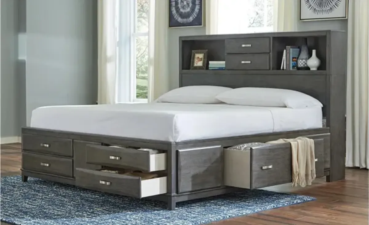 Caitbrook Queen Storage Bed with 8 Drawers