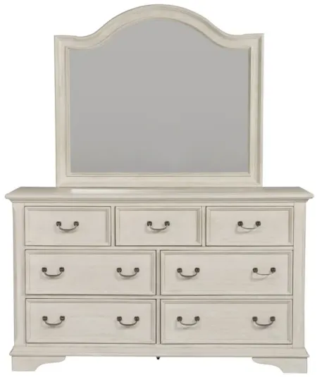 Decatur 4-pc. Bedroom Set w/ 3 Drawer Nightstand in Antique White by Liberty Furniture