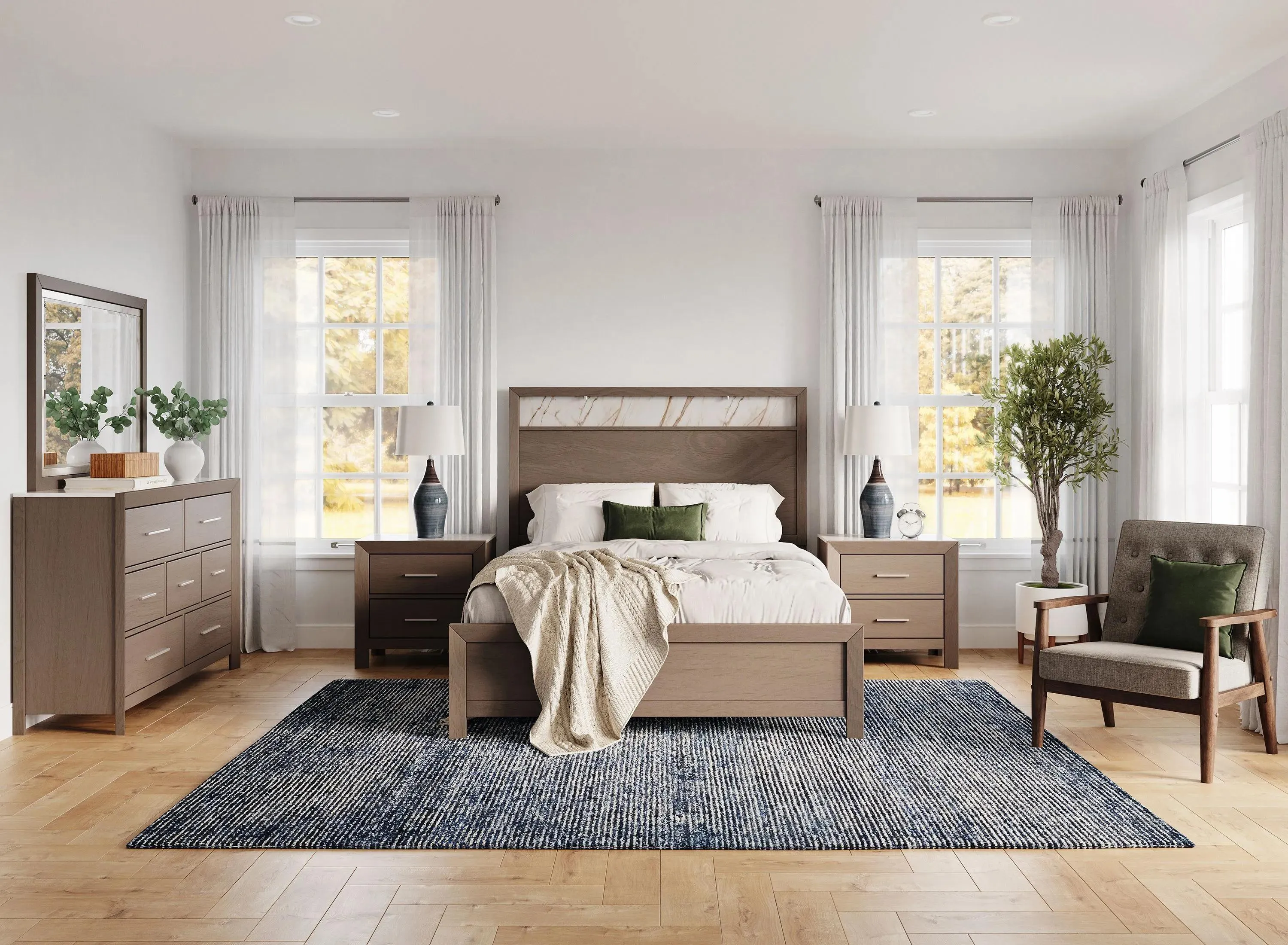 Armory 4-pc. Bedroom Set in Gray by Davis Intl.