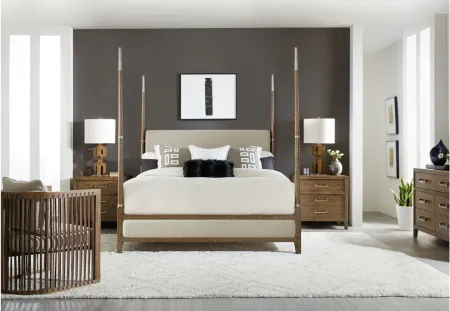 Chapman Four Poster Bed in Medium Wood by Hooker Furniture
