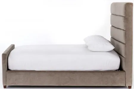 Daphne Upholstered Bed in Sage Worn Velvet by Four Hands