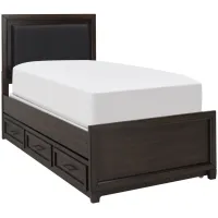 Kade Twin Bed w/ Trundle in Charcoal Gray by Hillsdale Furniture