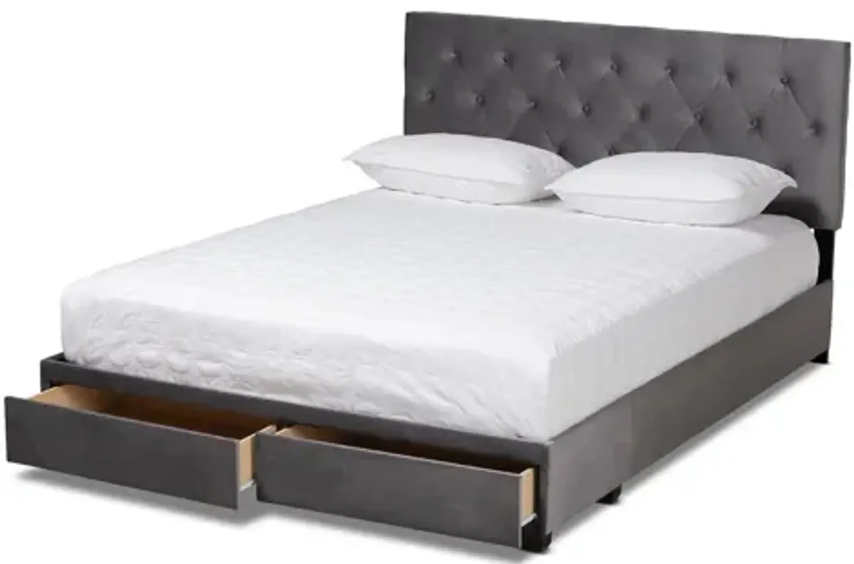 Caronia Upholstered 2-Drawer Platform Storage Bed