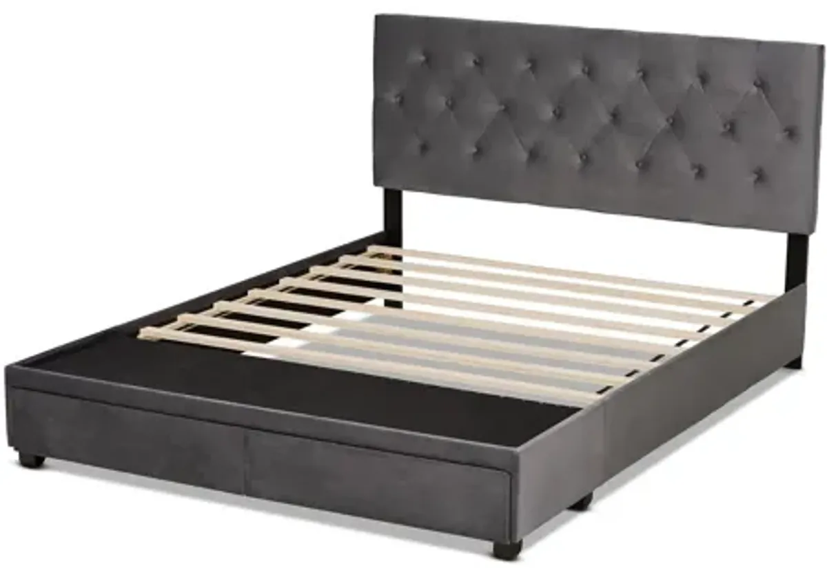 Caronia Upholstered 2-Drawer Platform Storage Bed