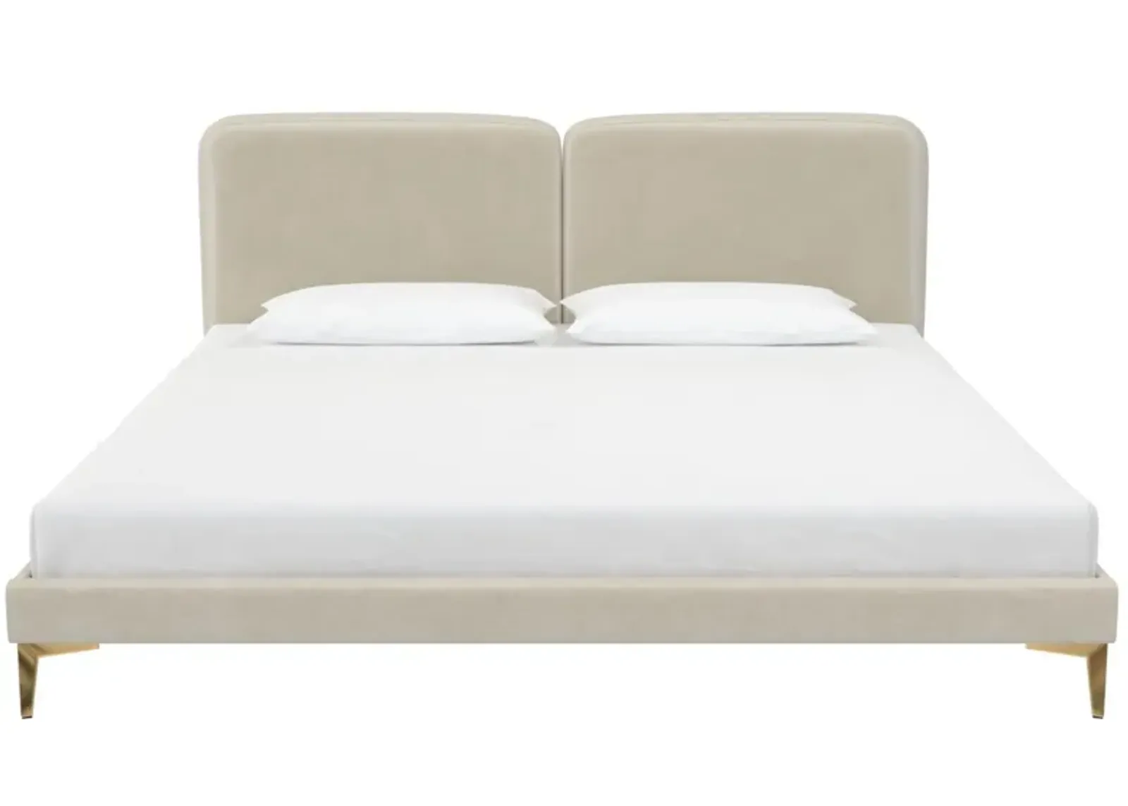 Coco King Upholstered Bed in Ivory by DOREL HOME FURNISHINGS