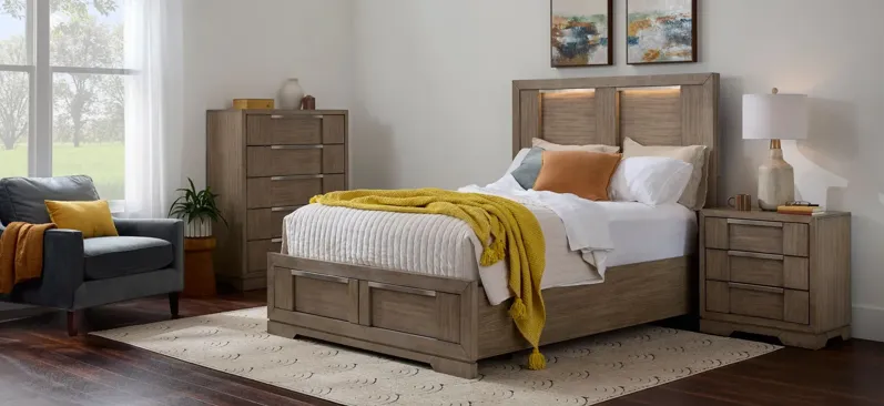 Lorelai 4-pc. Bedroom Set in Standstone by Bellanest