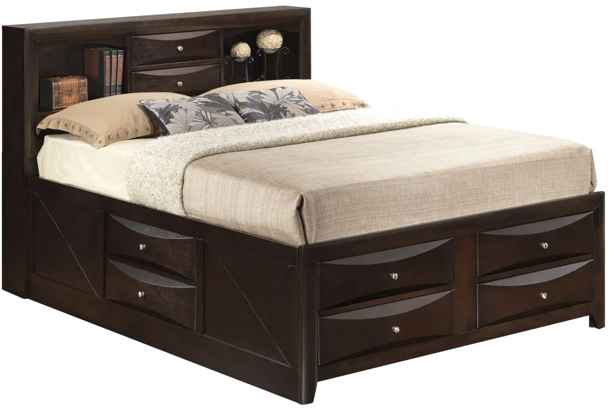 Marilla 4-piece Captain's Bedroom Set in Cappuccino by Glory Furniture