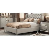 Hollywood Loft 4-pc. Bedroom Set in Frost / Mirrored by Amini Innovation