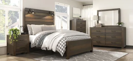 Malea Bed in Antique Brown by Homelegance