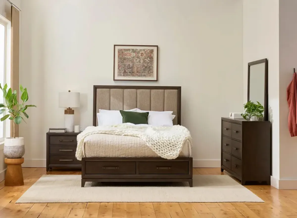 Bardwell 4-pc Bedroom Set in Brown by Bellanest