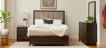 Bardwell 4-pc. Bedroom Set in Brown by Bellanest