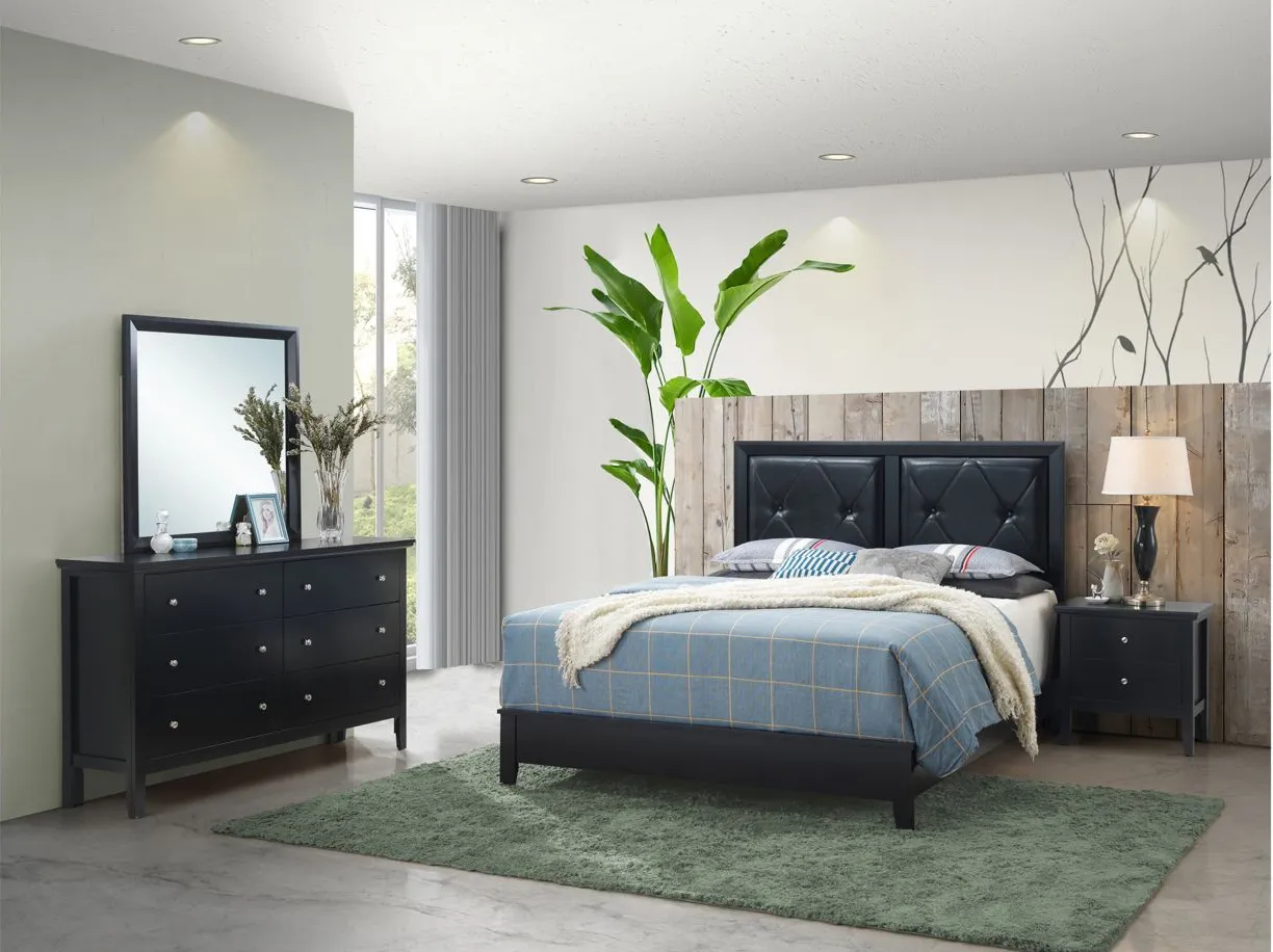 Primo 4-pc. Bedroom Set in Black by Glory Furniture