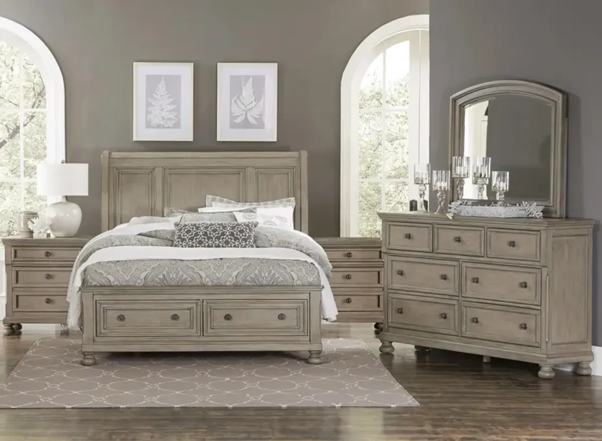 Donegan 5-pc. Sleigh Platform Storage Bedroom Set