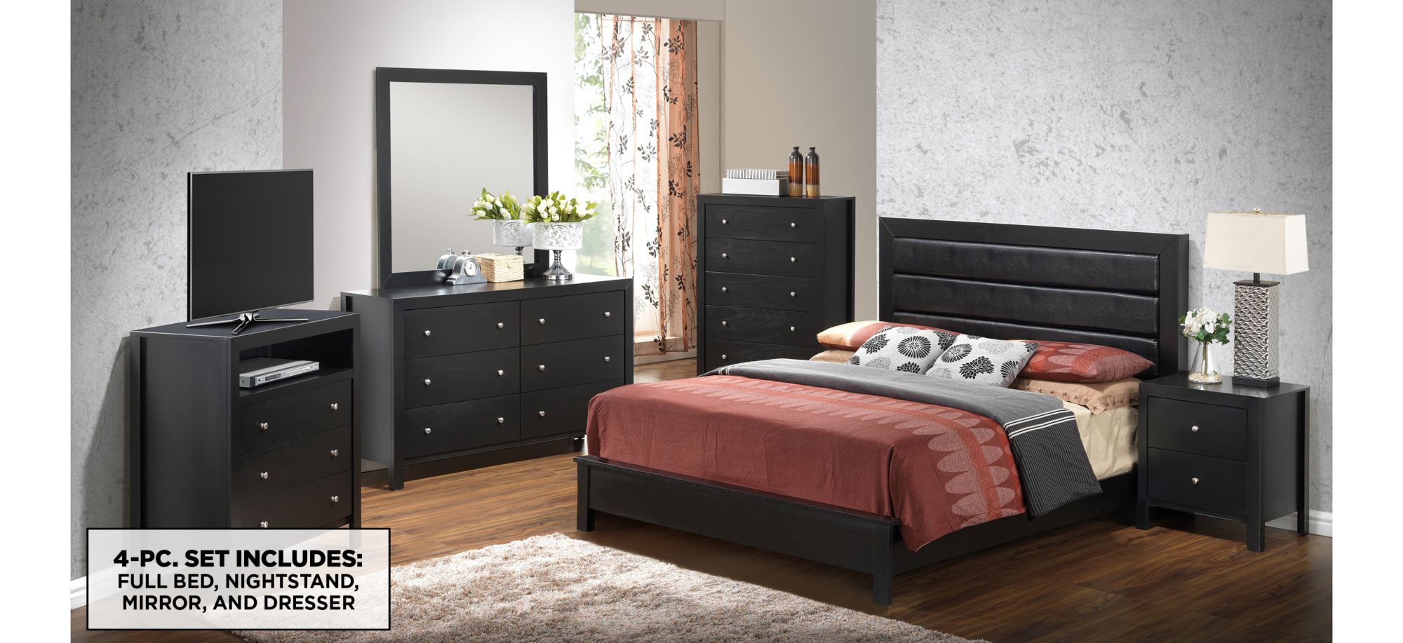 Burlington 4pc. Upholstered Bedroom Set