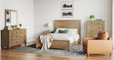 Millcroft Queen Bed in Aged Wheat by Durham Furniture