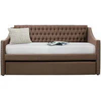 Bibiana Twin Daybed with Trundle in Brown by Homelegance
