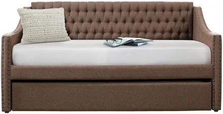 Bibiana Twin Daybed with Trundle in Brown by Homelegance