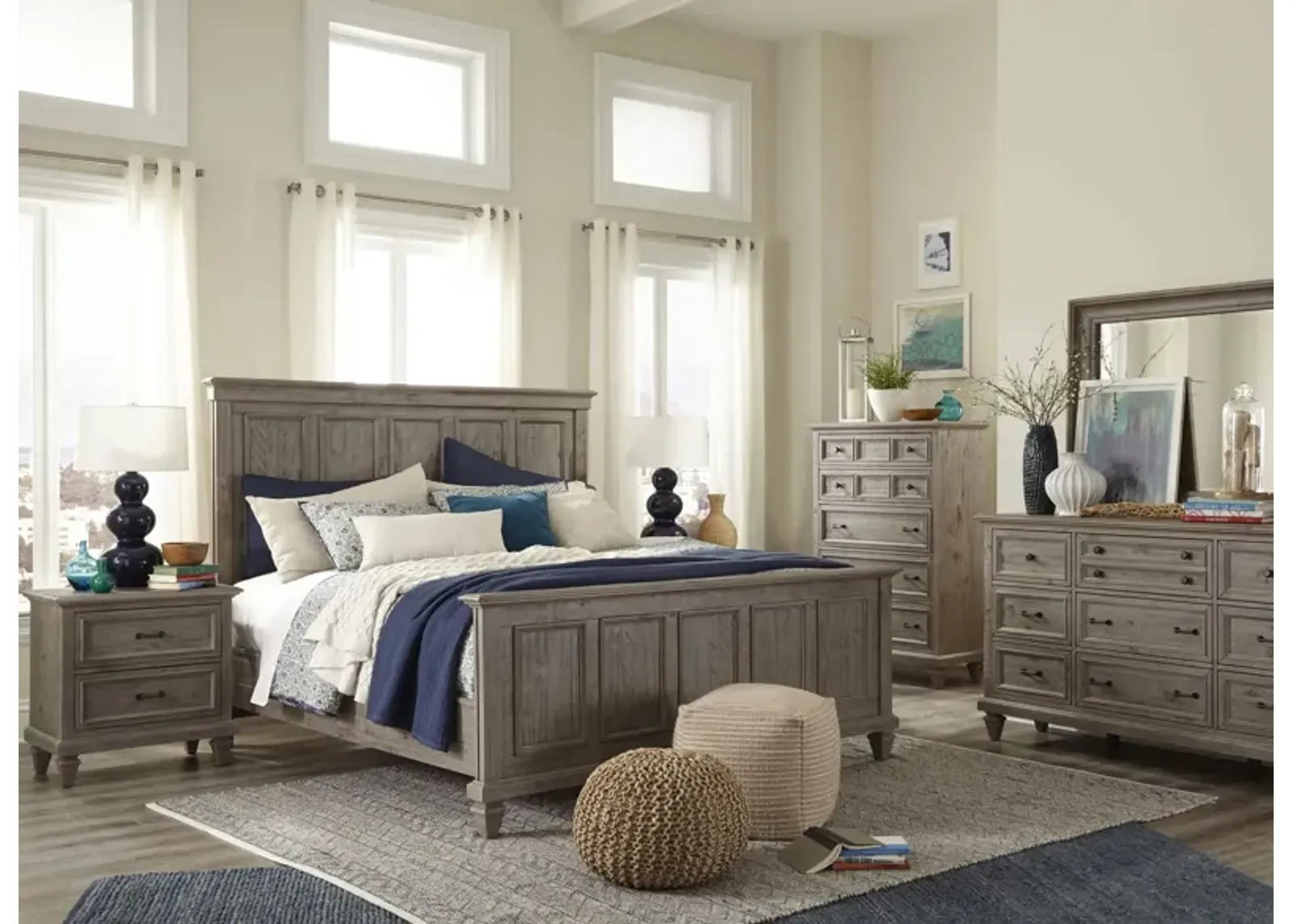 Lancaster 4-pc. Panel Bedroom Set in Dove Tail Gray by Magnussen Home