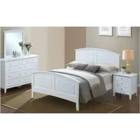 Hammond 4-pc. Panel Bedroom Set in White by Glory Furniture