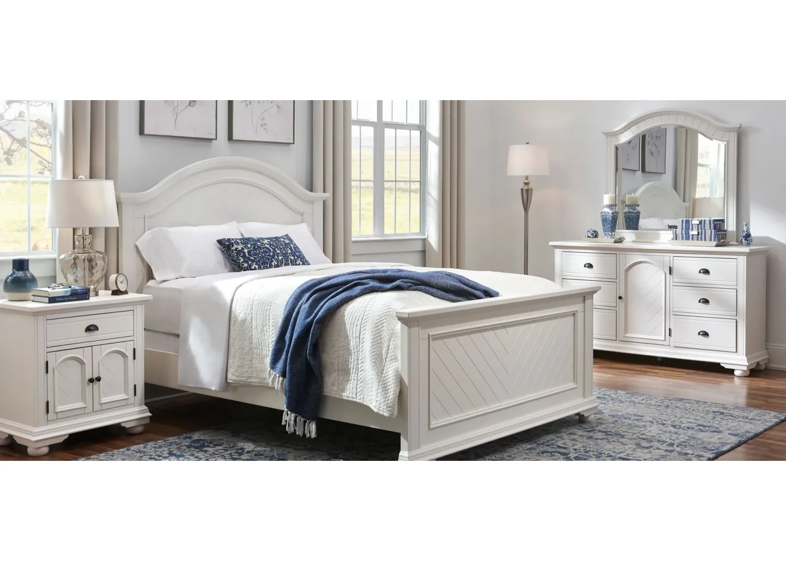 Maevery 4-pc. Queen Bedroom Set in White by Elements International Group