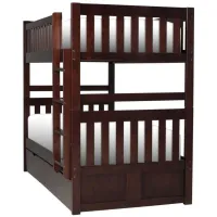 Belisar Twin-Over-Twin Storage Bunk Bed in Cherry by Bellanest