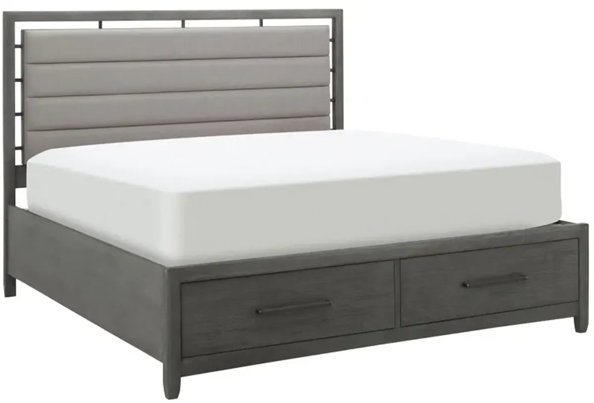 San Clemente Platform Storage Bed in Gray by Davis Intl.