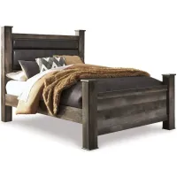 Wynnlow Queen Poster Bed in Gray by Ashley Furniture