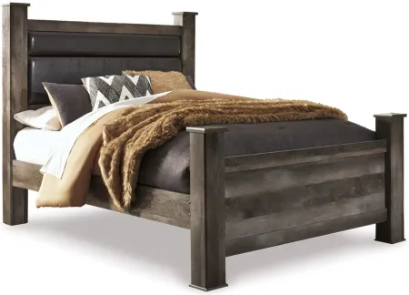 Wynnlow Queen Poster Bed in Gray by Ashley Furniture