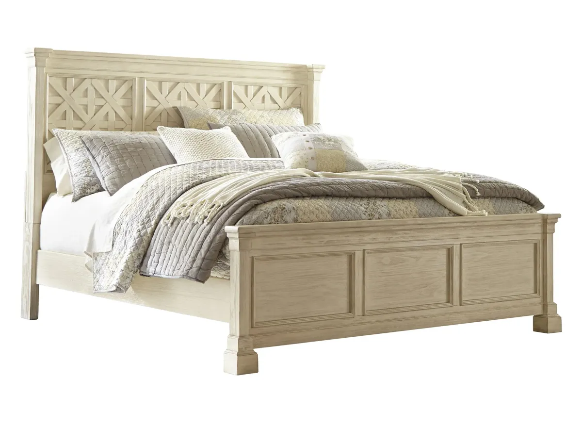 Aspen Lattice Panel Bed in Antique White by Ashley Furniture